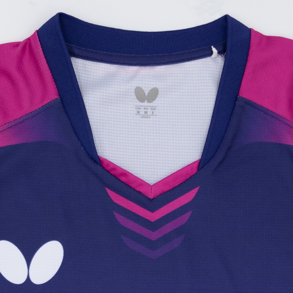 Butterfly Playce Shirt - Rose Neck Close Up